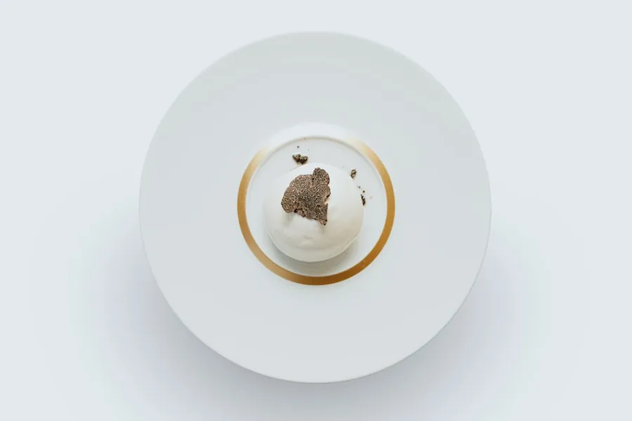Elegantly plated dessert at Copper Pot Bistro