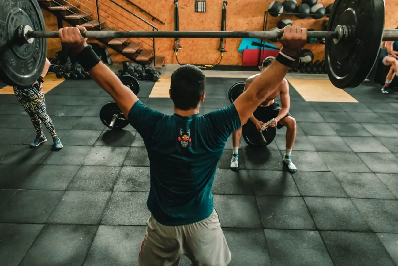 Athlete in a deep mobility and stretching position
