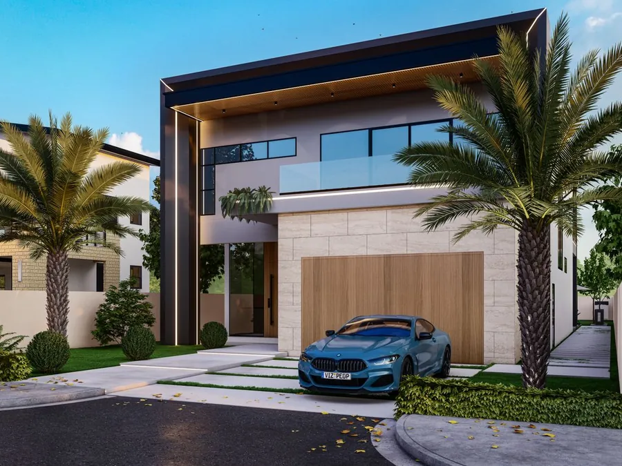 Contemporary villa with pool and ocean outlook